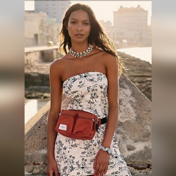 Free People Dresses & Skirts - Free People This Is Love Linen Blend Mini Dress/Tunic Top Beachy Hawaiian Print